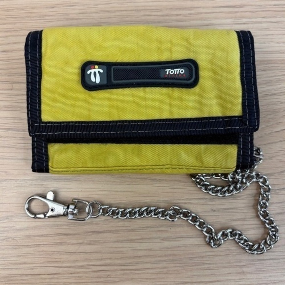Totto Afrika Trifold Chain Wallet Yellow Canvas Biker Skater Urban Traveler New